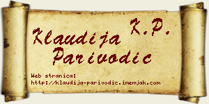 Klaudija Parivodić vizit kartica